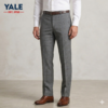 1778010464791 Pantalón de Vestir sin Pinzas Gris con Cuadro Azul